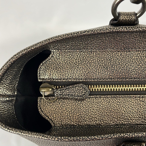 Coach Chicago Ellis Metallic Bronze Pebble Leather Large Tote Bag - Picture 6 of 16